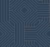 Diverging Diamonds Navy Wallpaper, by York Wall, 27' length x 2'3" width x 0.02" depth thumbnail