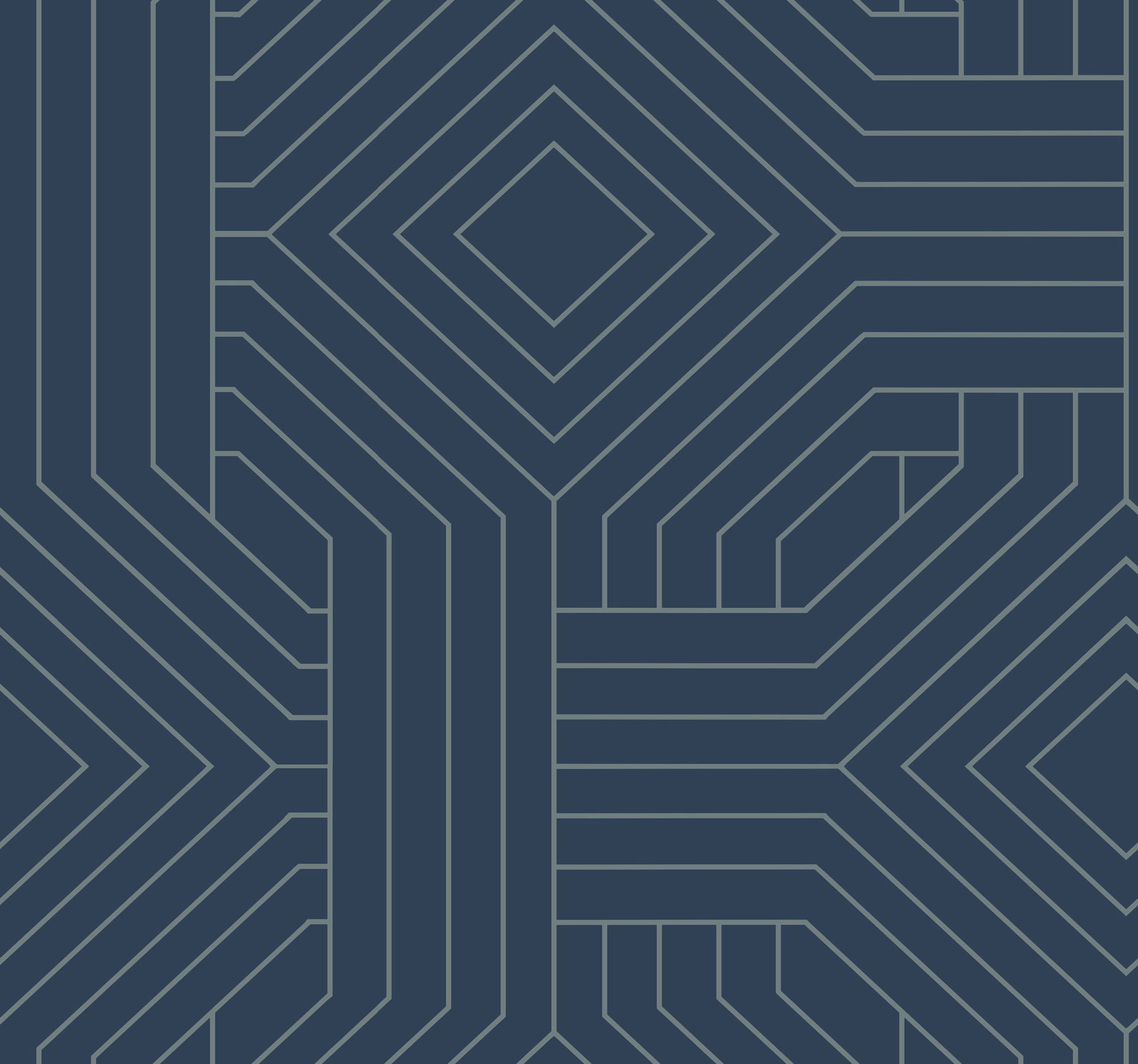 Diverging Diamonds Navy Wallpaper large image 