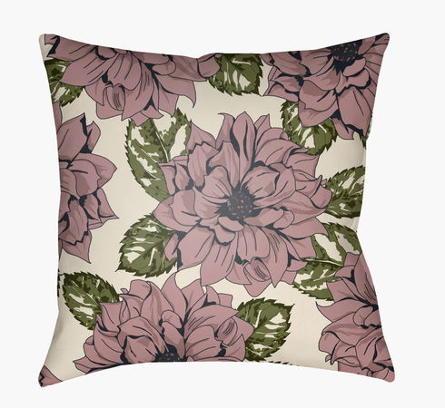 Moody Floral Accent Pillow