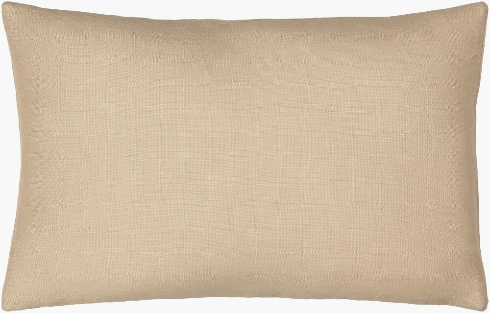 Linen Solid Lumbar Pillow, Decorative Pillow by Surya, 13" length x 20" width