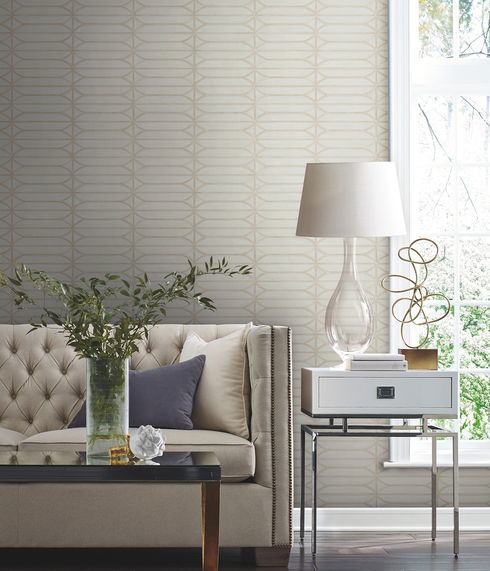 Pavilion Taupe Peel & Stick Wallpaper
