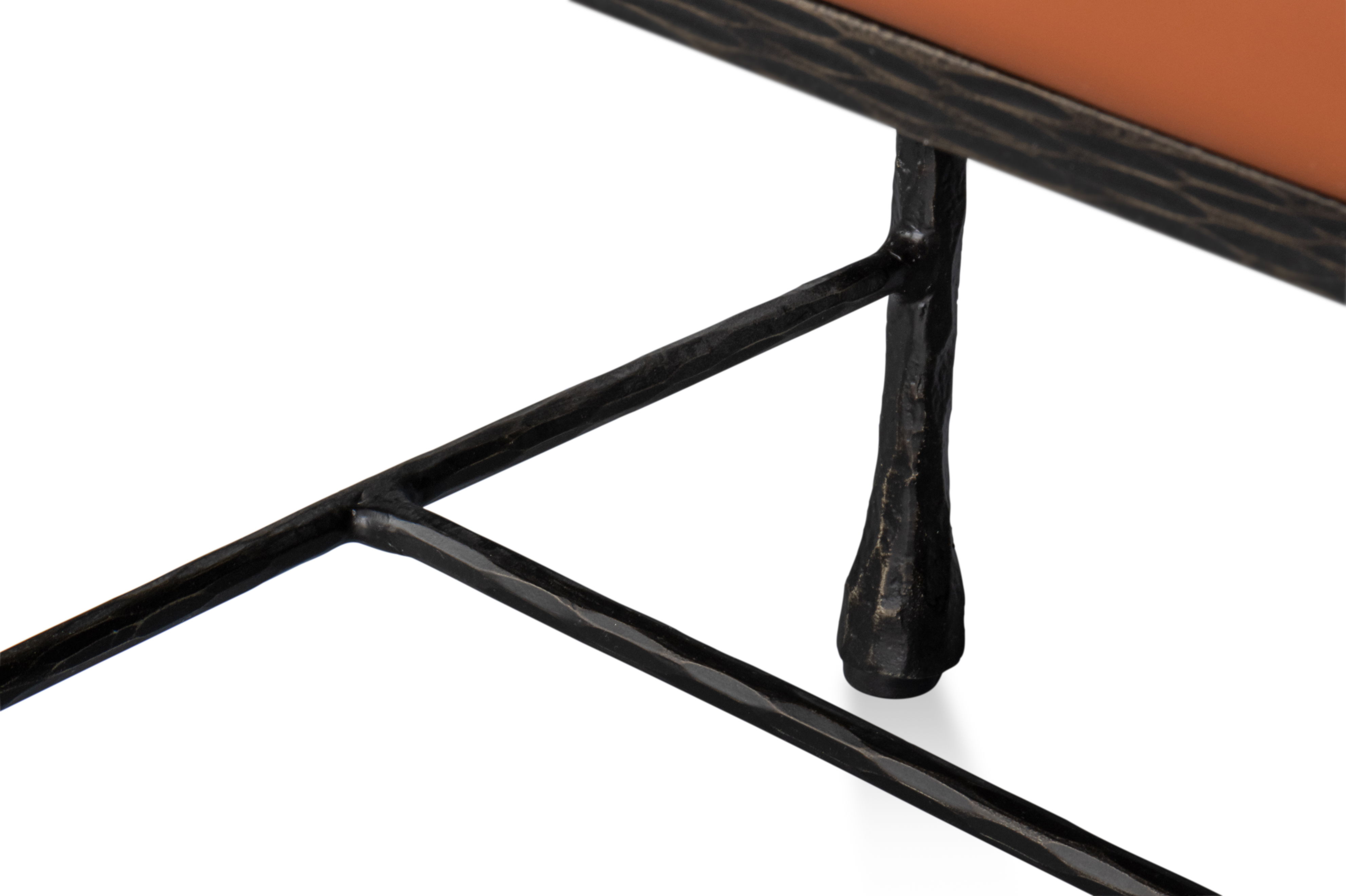 Kings Road Leather Bench large image 