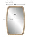 Tiki Rattan Mirror, by Uttermost, 23.75" width x 36.25" height x 1.75" depth thumbnail 3