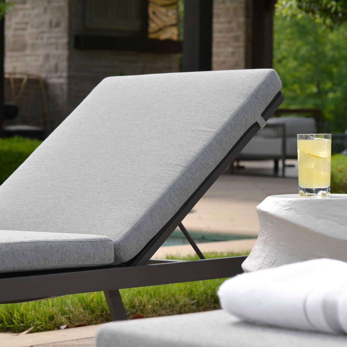 Bea Outdoor Pool Chaise Cushion, Outdoor Pillows & Cushion by Uttermost, 6'6" width x 3" height x 2'1" depth View 4