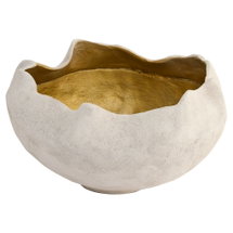 Online Designer Living Room Selene Deep Bowl | White | Gold
