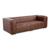Castle Sofa Dark Brown, Sofas & Sectional by Moe's Home, 95" width x 27.5" height x 39" depth thumbnail 2