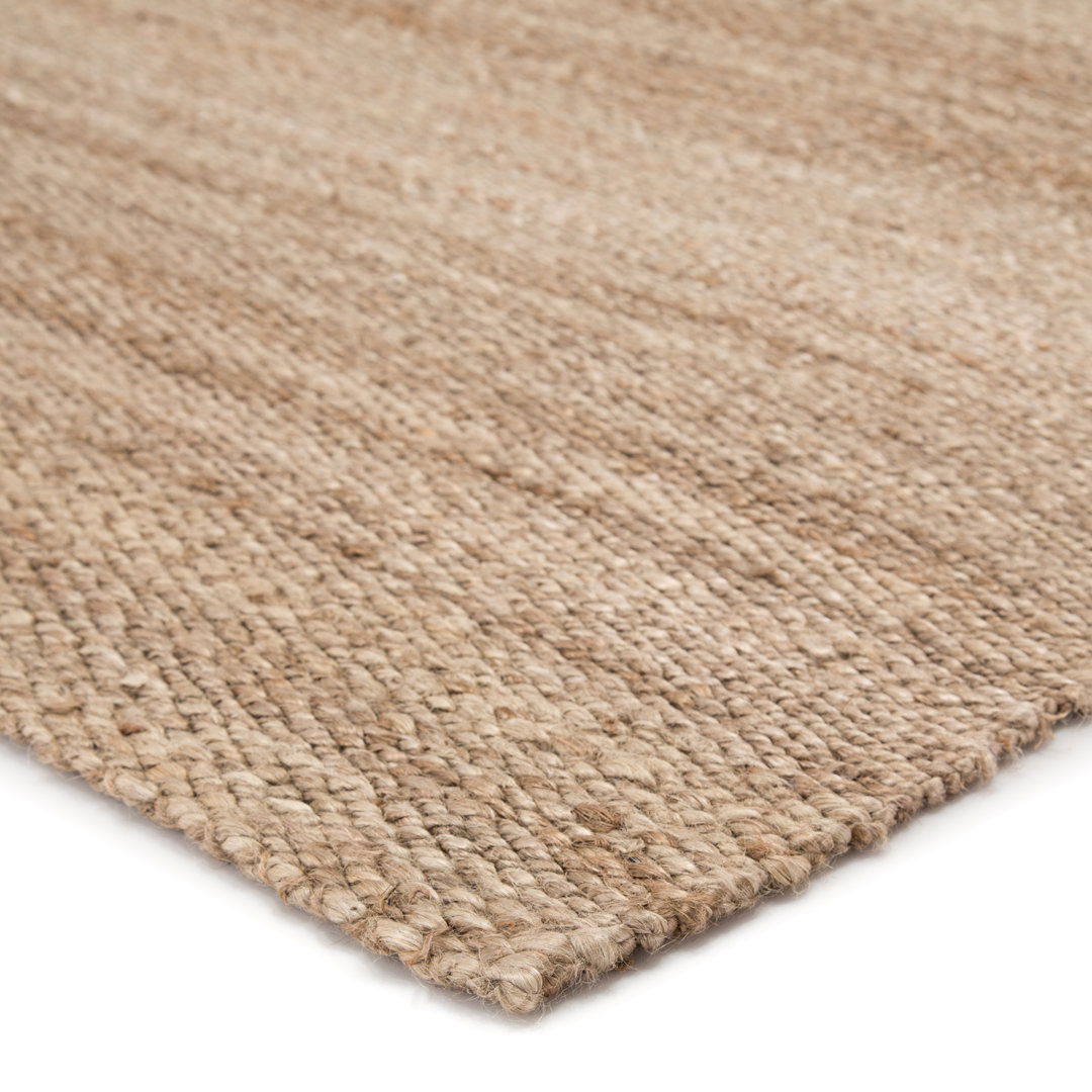 Rhein Natural Solid Tan Area Rug (5'X8') large image 