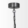 Liam I 32x30 Black Wooden Bead Bowl-Style Four Bulb Chandelier, by Mercana, 32.28" length x 32.28" width x 30" height thumbnail 4