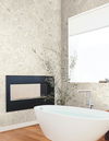 Wood Block Blooms Taupe & Silver Wallpaper 2 Wood Block Blooms Taupe & Silver Wallpaper thumbnail 2