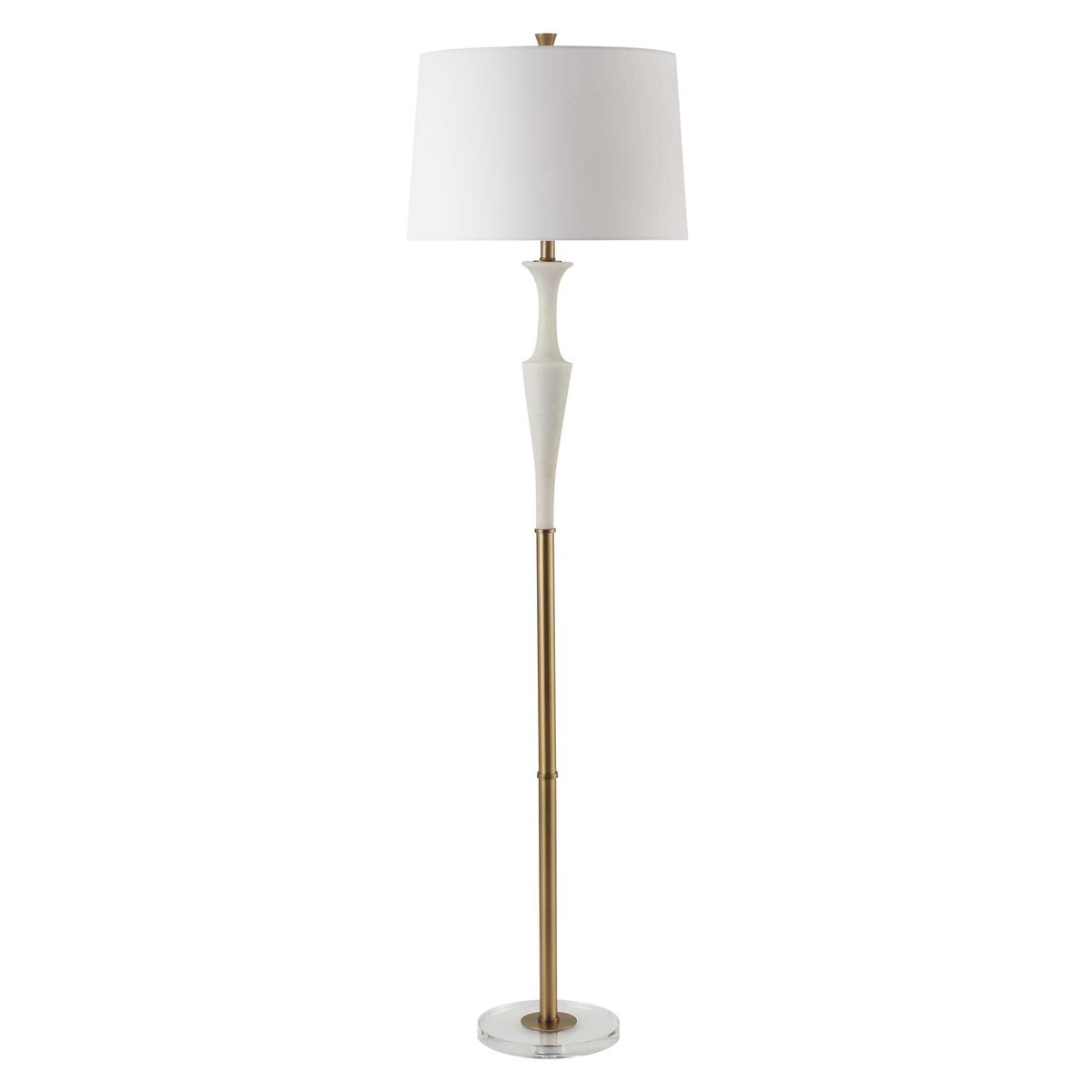 Colette White Stone Floor Lamp, by Uttermost, 19" width x 69" height x 19" depth View 5