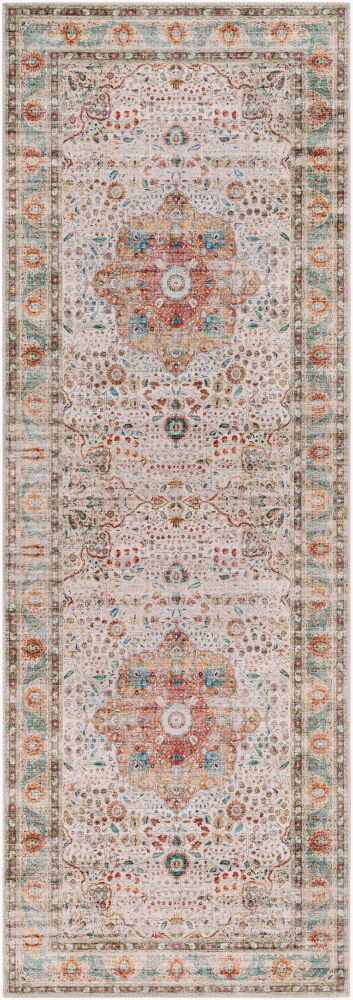 Iris Machine Woven Rug, by Surya, 3'9" length x 2'3" width