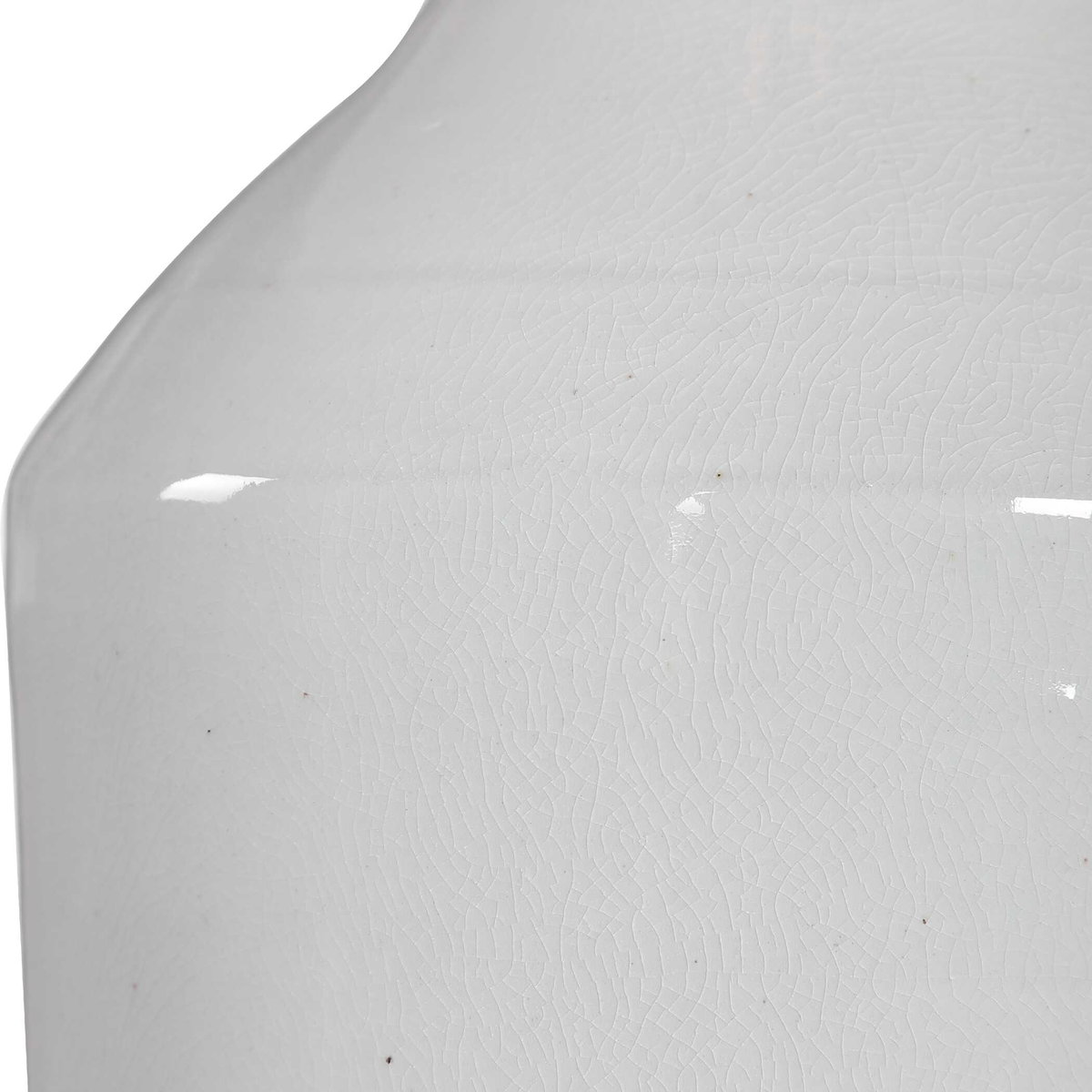 Dakota White Crackle Table Lamp, by Uttermost, 15" width x 26.5" height x 15" depth View 8