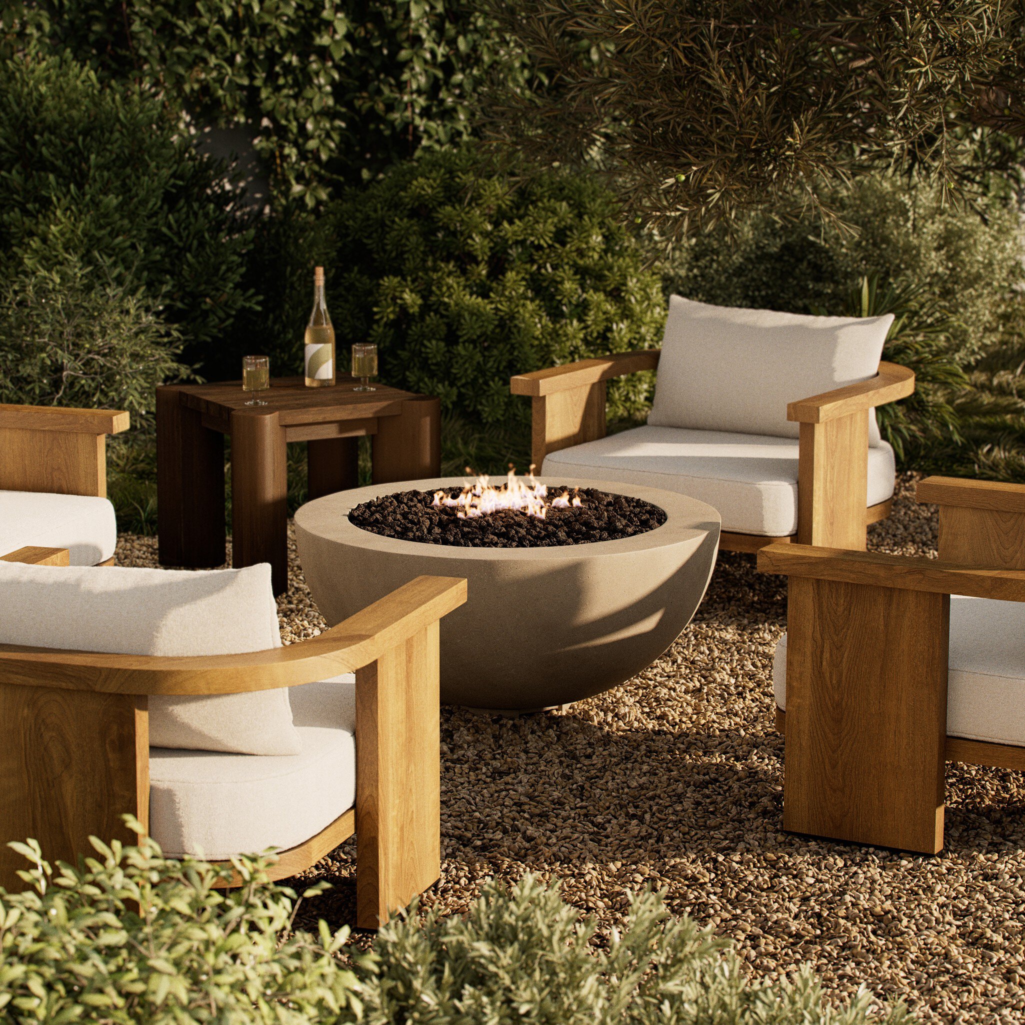 Bronson Outdoor Fire Table large image 