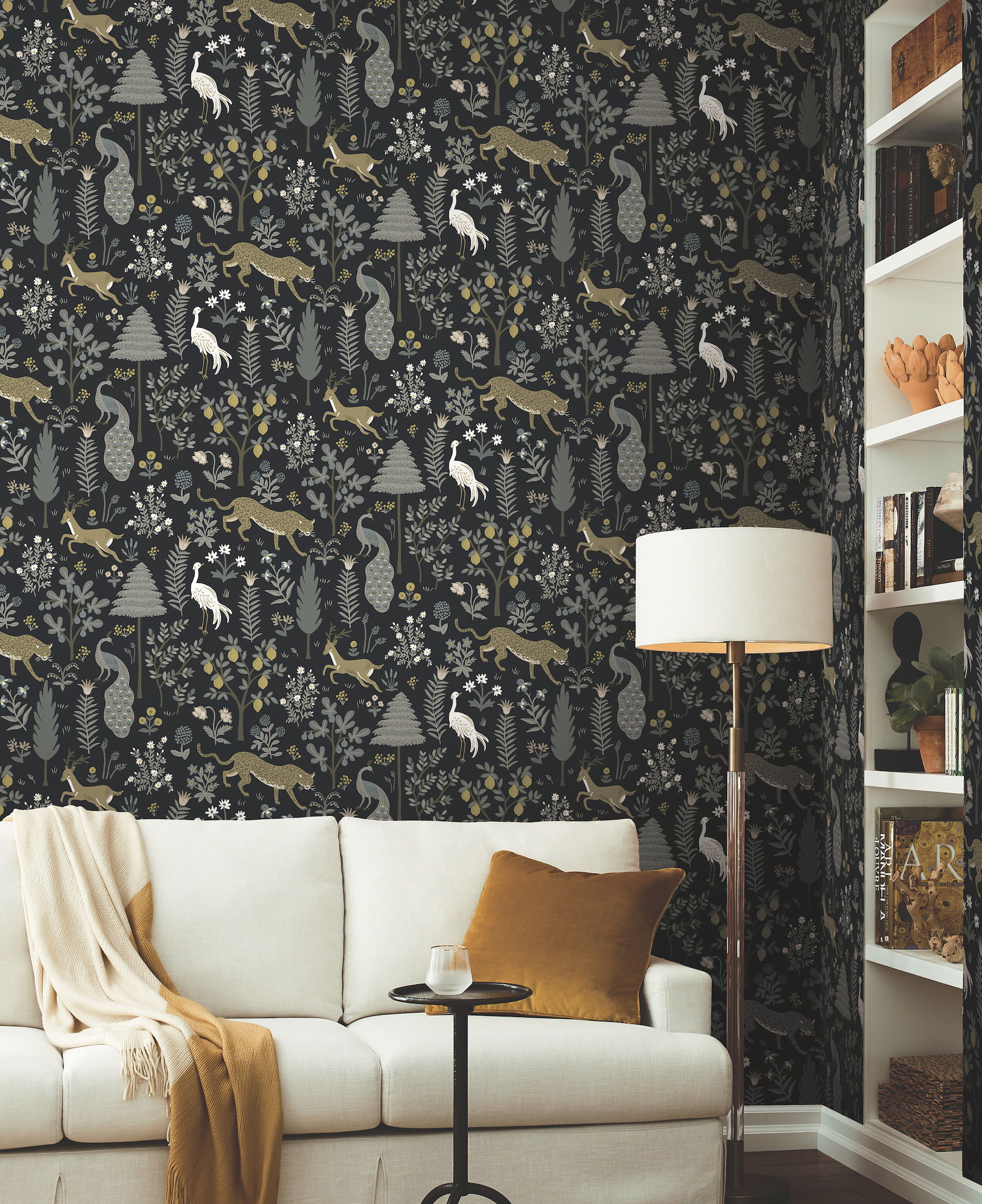 Menagerie Blue Wallpaper large image 