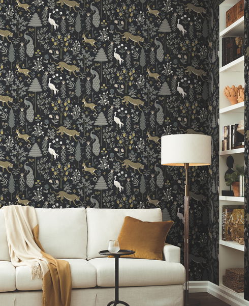 Menagerie Blue Wallpaper