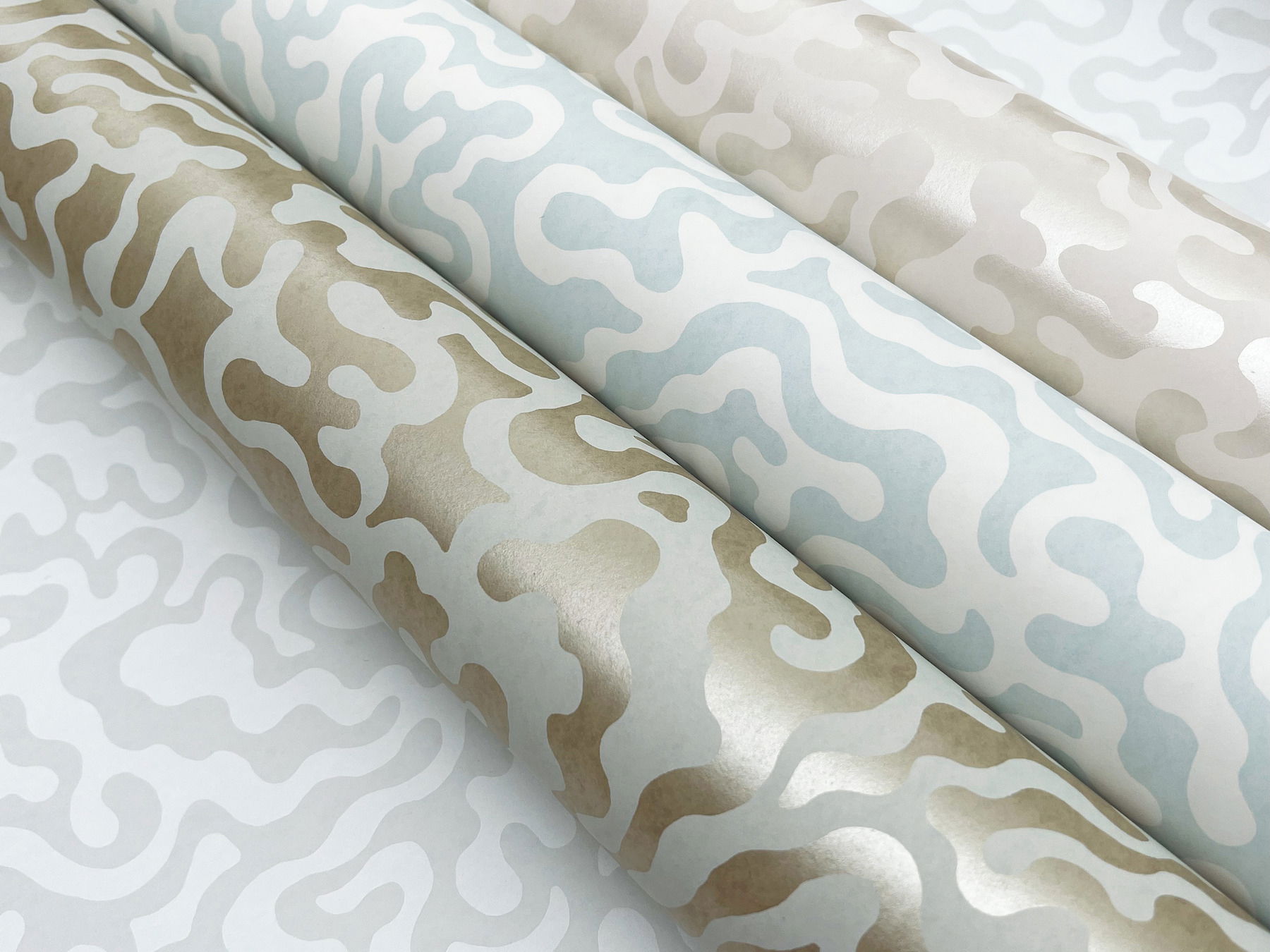 Nebulous Cloud Grey & Gold Wallpaper large image 