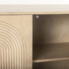 Tucker Light Brown Wood with Carved Arch Pattern 4 Door Sideboard thumbnail 8
