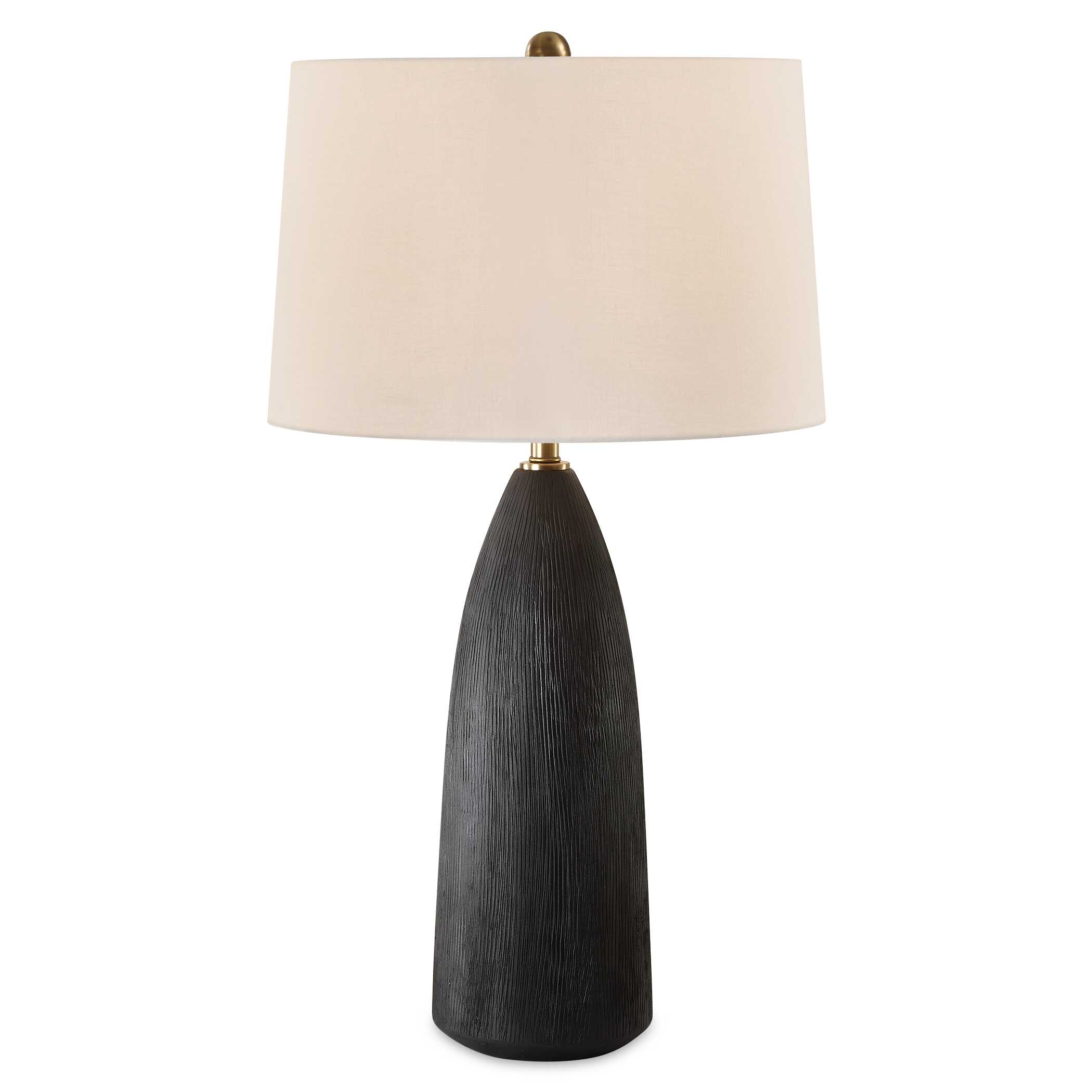 Jett Black Table Lamp, by Uttermost, 19" width x 35" height x 19" depth View 1