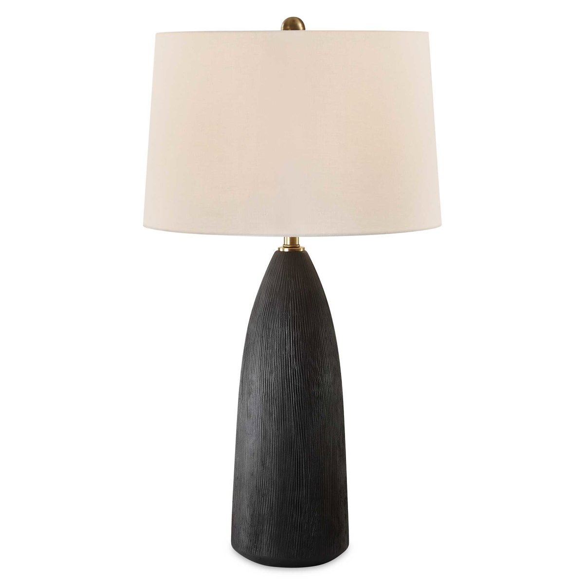Jett Black Table Lamp, by Uttermost, 19" width x 35" height x 19" depth View 1