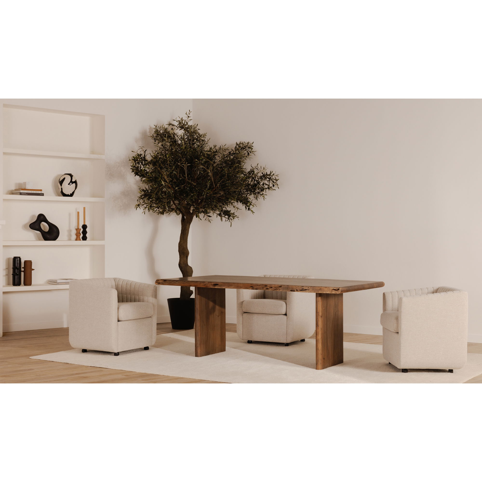 Lila Large Dining Table Brown large image 
