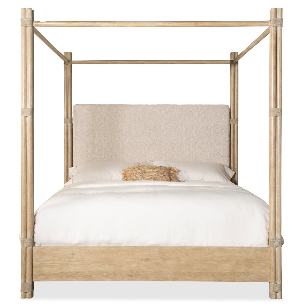 Retreat Upholstered Canopy Bed, by Hooker Furniture, 81.5" width x 90" height x 92" depth View 1