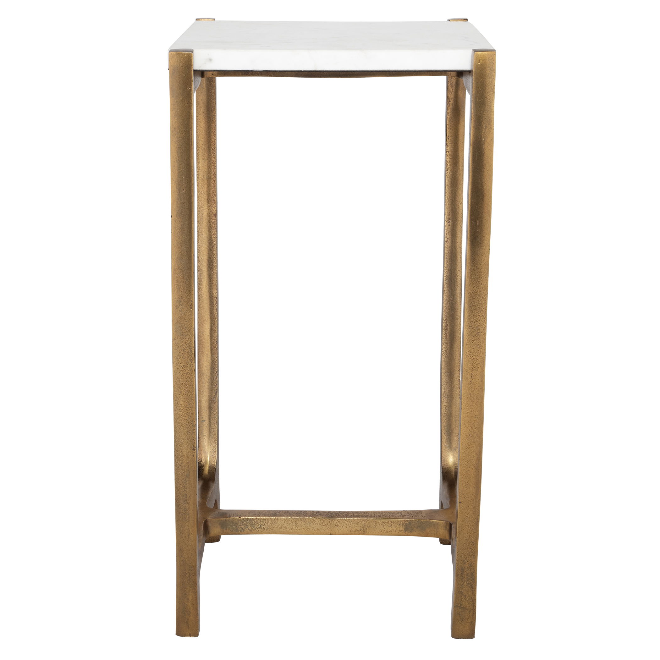 Affinity White Marble Accent Table large image 