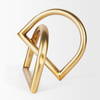 Locke Large Gold Metal Decorative Object, by Mercana, 5.91" length x 5.91" width x 6.1" height thumbnail 4