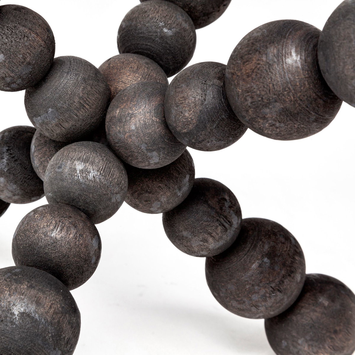 Carollan II (Large) 9L x 9W Black Geometric Wood Ball Jack, Decorative Object by Mercana, 9.06" length x 9.06" width x 9.06" height View 9