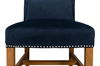 High Back Dining Chair, Blue Velvet, by Sarreid, 21" length x 26" width x 46" height thumbnail 12