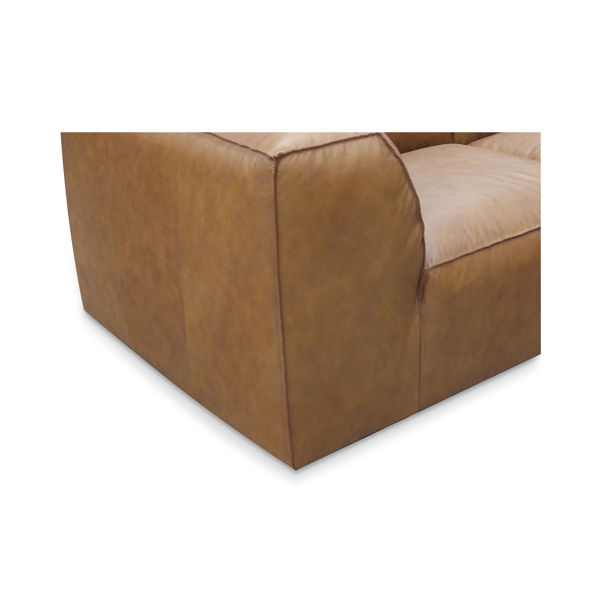 Form Classic L-shaped Modular Sectional Sonoran Tan Leather large image 