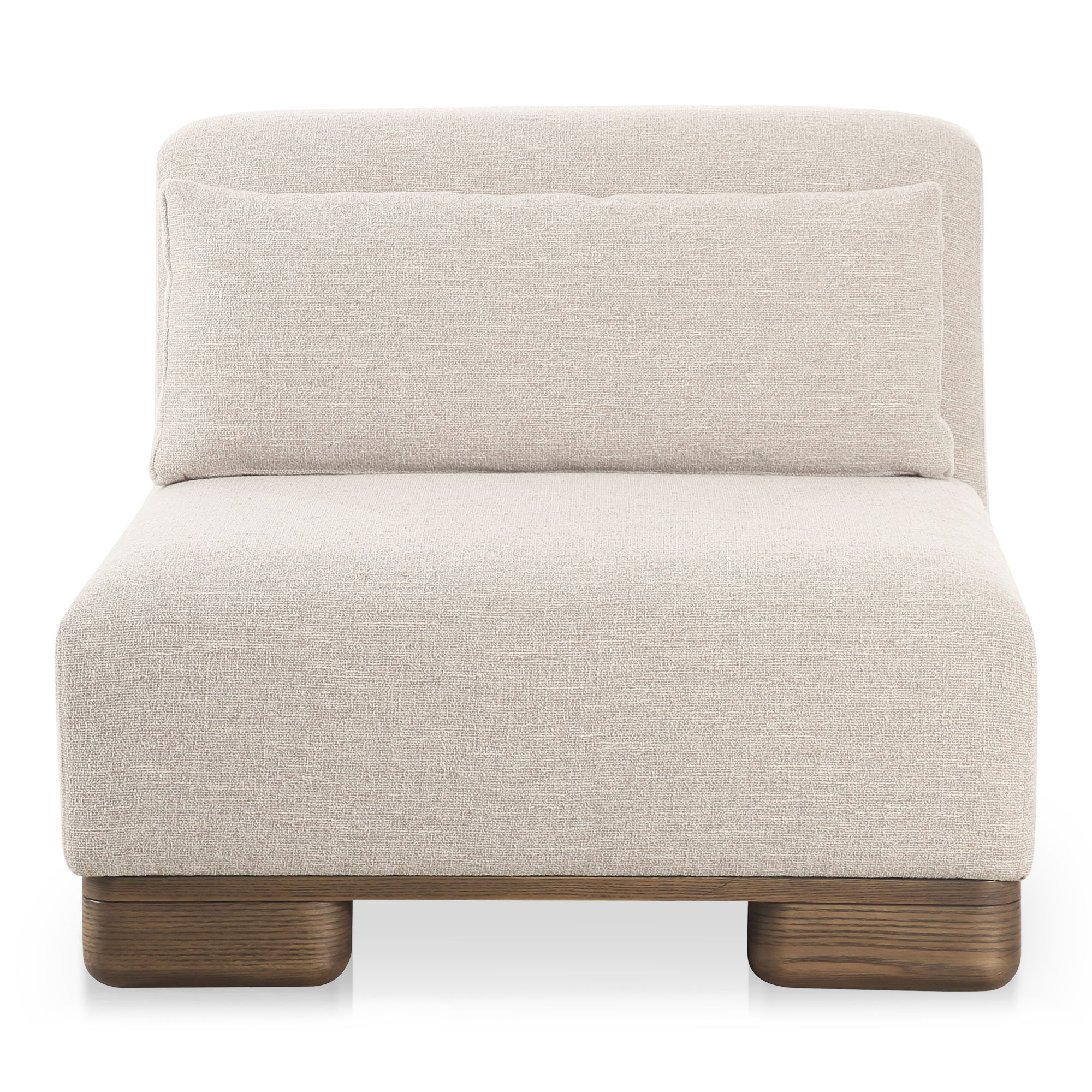 June Slipper Chair Oatmeal, Accent Chair by Moe's Home, 35" width x 30" height x 40" depth View 1