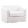 Violeta Sofa Chair Slipcover White, Sofas & Sectional by Dovetail, 40.63" width x 30" height x 41" depth thumbnail 1