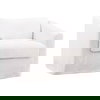 Violeta Sofa Chair Slipcover White, Sofas & Sectional by Dovetail, 40.63" width x 30" height x 41" depth thumbnail 1