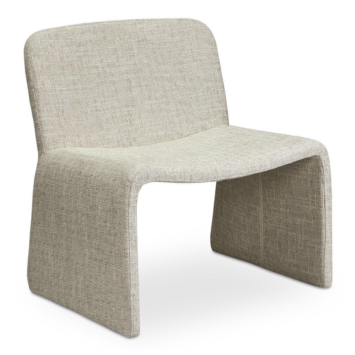 Ella Accent Chair Heather Beige, by Moe's Home, 30" width x 34" height x 22.5" depth View 3