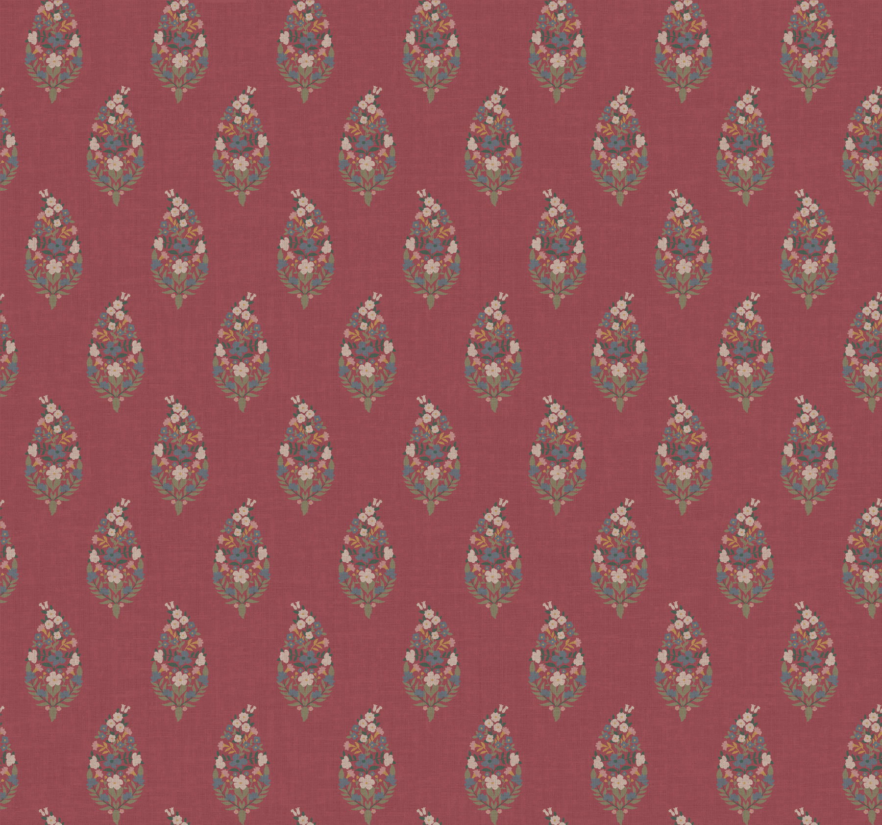 Paisley Burgundy Wallpaper large image 
