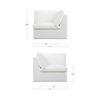 Miles Outdoor Corner White, Sectional Sofa by Moe's Home, 40" width x 35.8" height x 40" depth thumbnail 9