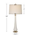 Marille Ivory Stone Table Lamp, by Uttermost, 1'4" width x 2'11.5" height x 1'4" depth thumbnail 3
