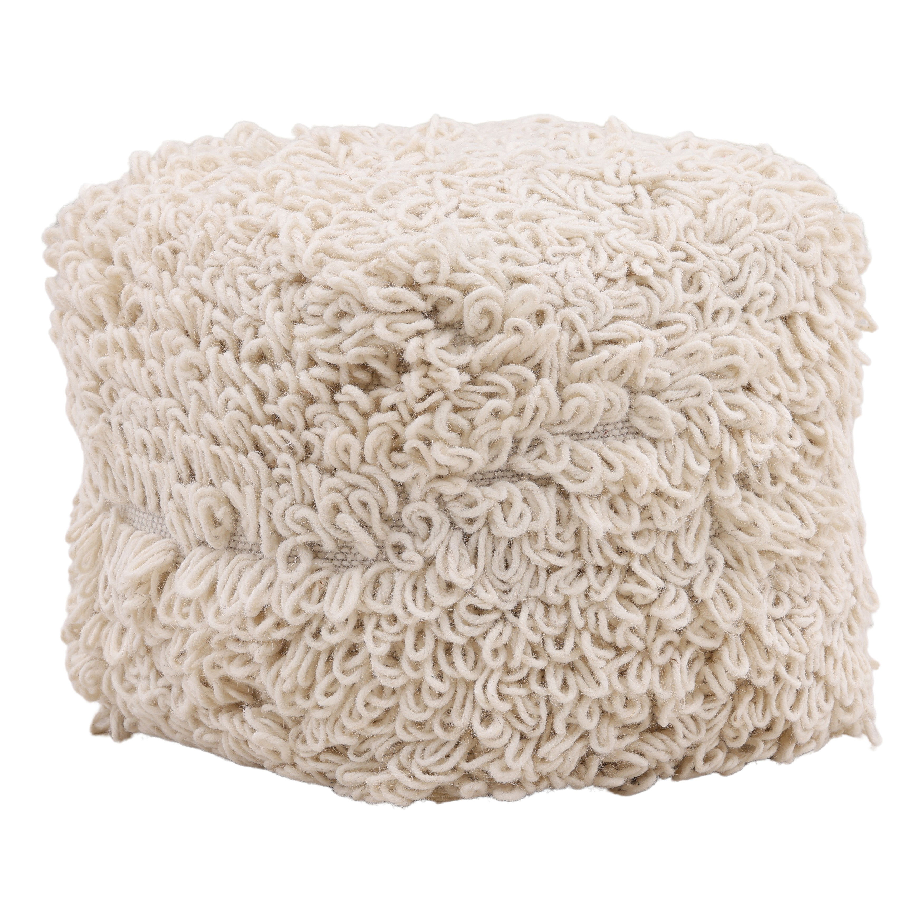 Menta Pouf Ivory large image 