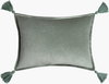Cotton Velvet Lumbar Pillow, Decorative Pillow by Surya, 13" length x 19" width thumbnail