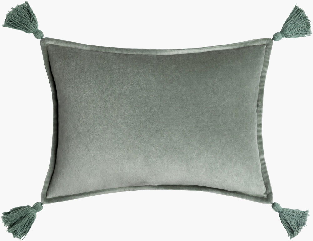 Cotton Velvet Lumbar Pillow Down large image 