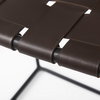 Clarissa Backless 26.25in Seat Counter Stool | Brown Leather with Metal, Counter & Bar Stool by Mercana, 18" length x 16" width x 26" height thumbnail 11