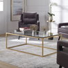 Bravura Gold Coffee Table, by Uttermost, 48" width x 16.75" height x 30" depth thumbnail 2