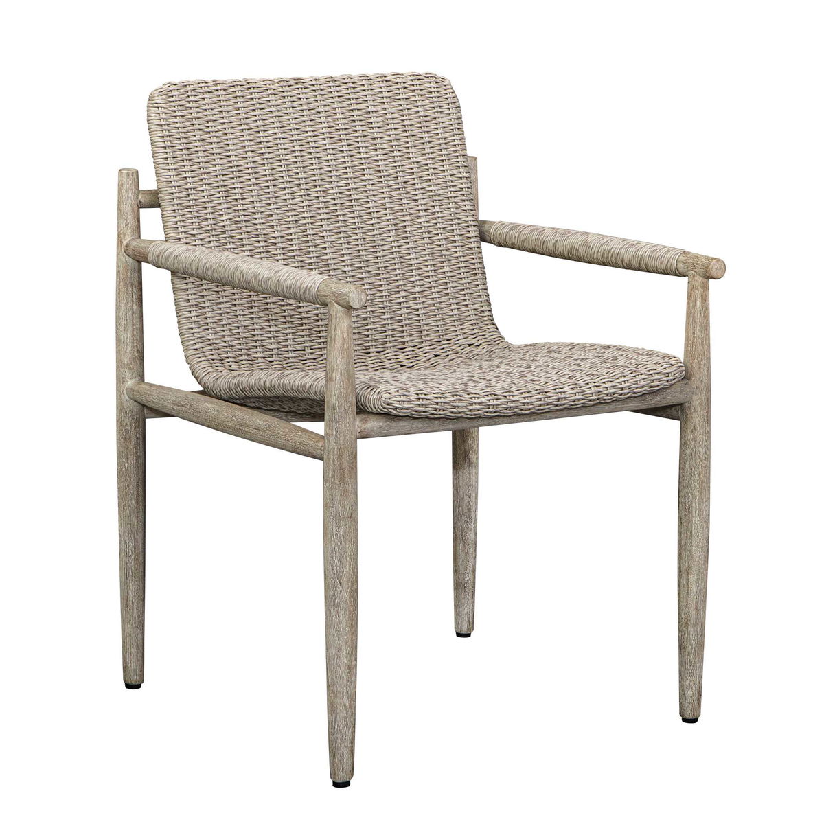 Sumba Wicker Outdoor Dining Chair, Outdoor Chair by Uttermost, 1'11.75" width x 2'8.75" height x 2'0.5" depth View 7