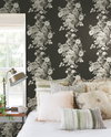 Magnolia Home Tea Rose Black & White Peel & Stick Wallpaper, by York Wall, 20' length x 1'8.5" width x 0.02" depth thumbnail 3