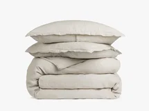 Online Designer Bedroom Linen Duvet Cover Set-King-Bone