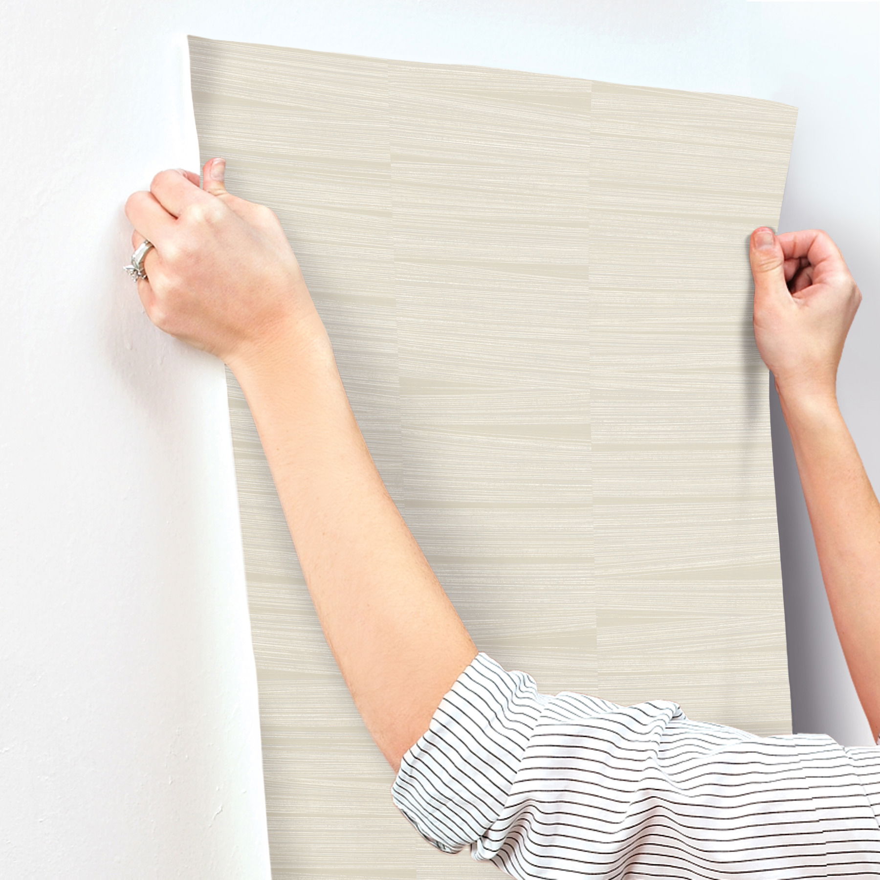 Line Stripe Beige Wallpaper large image 