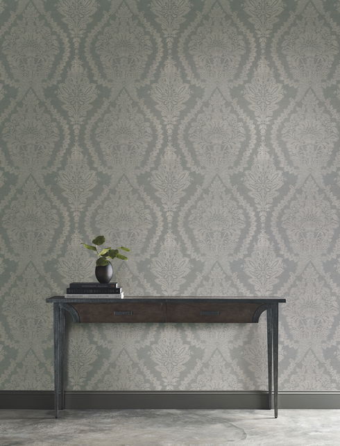 Heritage Damask Silver & Grey Wallpaper