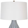 Veston Blue Glaze Table Lamp, by Uttermost, 17" width x 28" height x 17" depth thumbnail 6