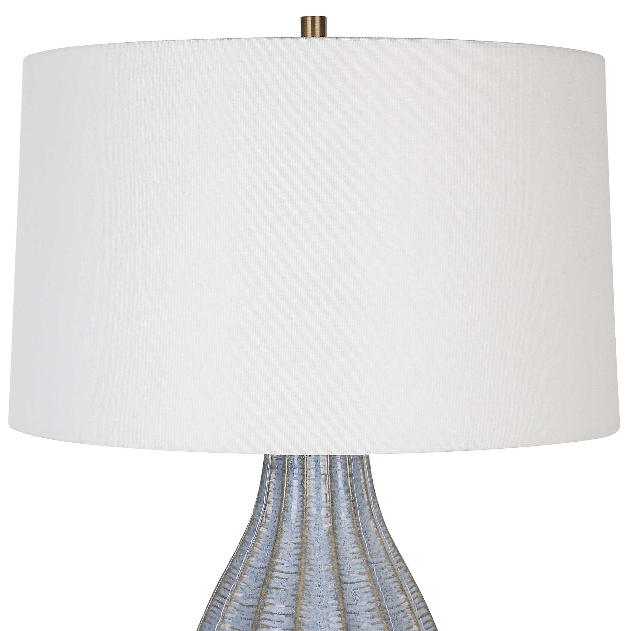Veston Blue Glaze Table Lamp large image 