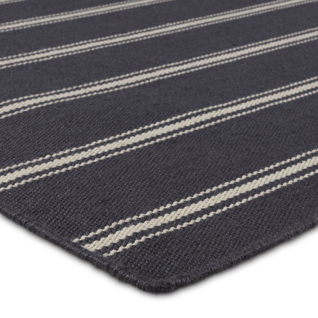 Memento Handmade Indoor/Outdoor Striped Navy/ Ivory large image 